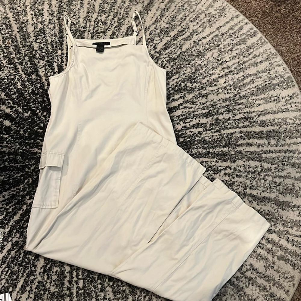 Express beige overall dress